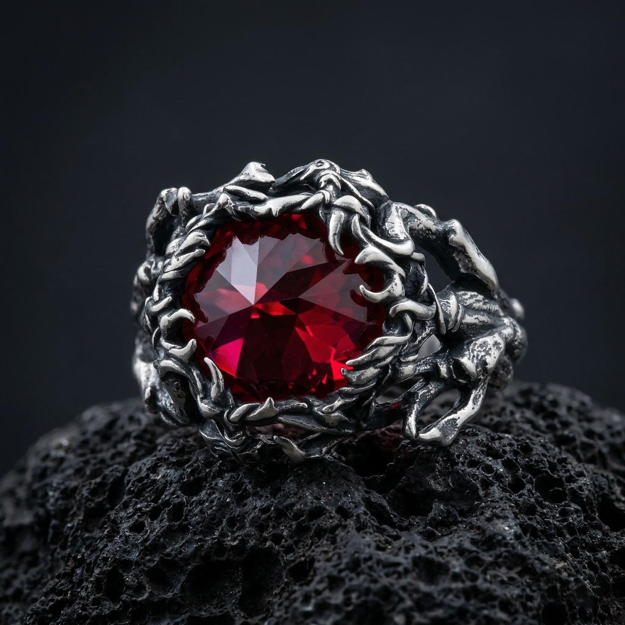 Ring on volcanic rock - hero shot